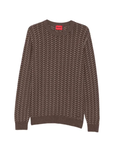 BOSS Simond chevron-knit sweater