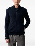 GUESS USA logo-embroidered zip-up cardigan