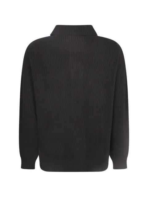Lardini ribbed-knit patch-pocket sweater