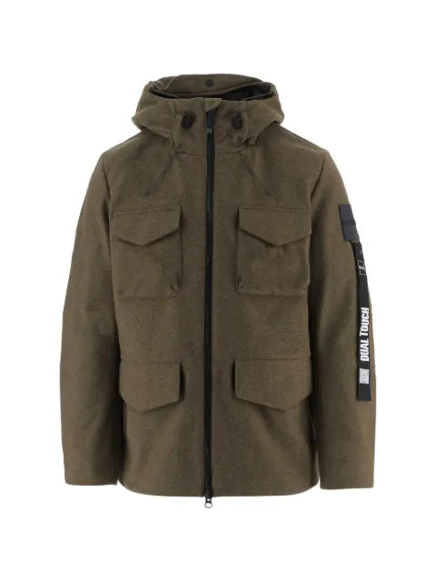 OUTHERE hooded pocket-detail military jacket