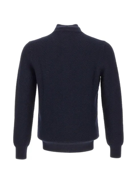 Gran Sasso honeycomb-knit virgin wool cardigan