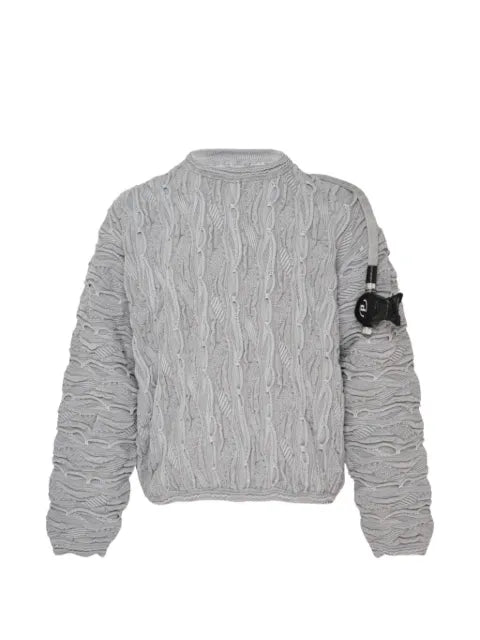 Doublet cable-knit valve-detail sweater