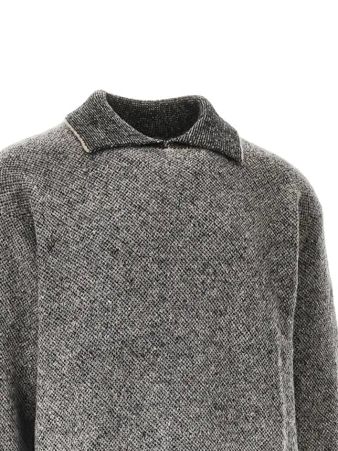 Emporio Armani jacquard-knit piqué sweater