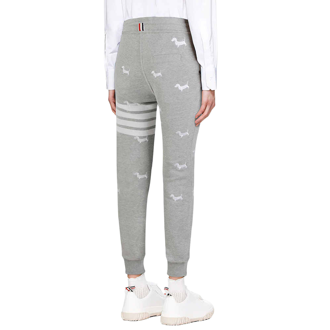 Thom Browne Style Embroidered sweatpants