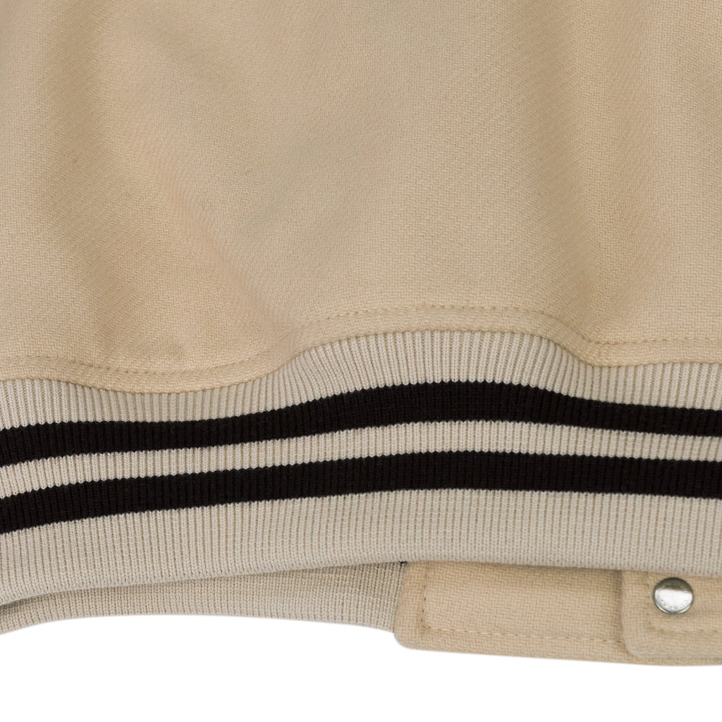 Alabaster Varsity Bones Bomber Jacket