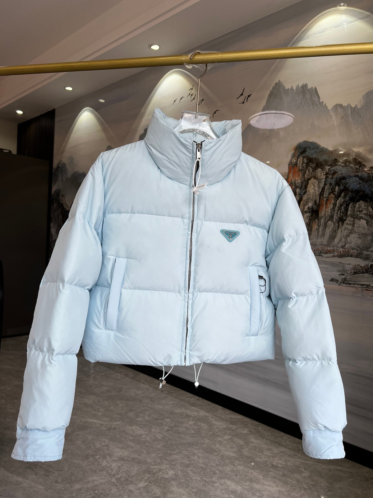 Prada Re-Nylon Cropped Down Jacket (Women's)