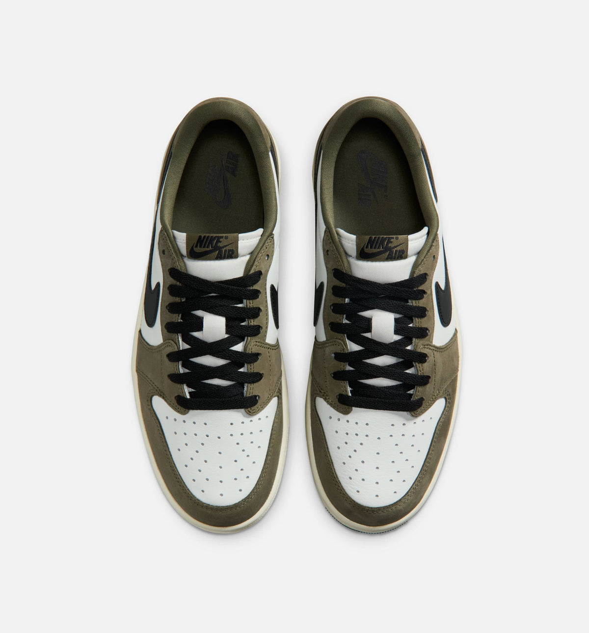 Air Jordan 1 Low OG Men's Lifestyle Shoes - Medium Olive/Black/Summit White/Sail
