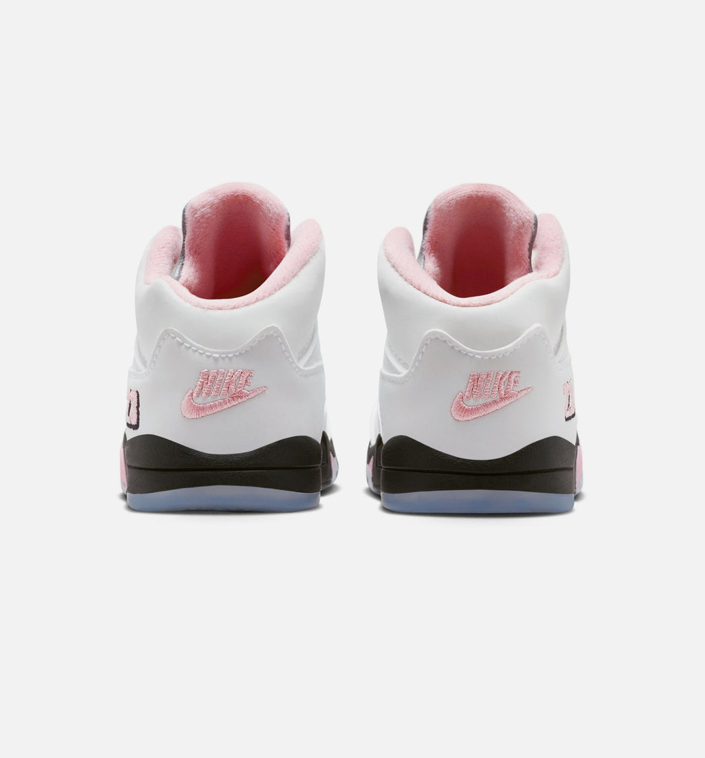Air Jordan 5 Retro Medium Soft Pink Infant/Toddler Lifestyle Shoe – White/Black/Medium Soft Pink