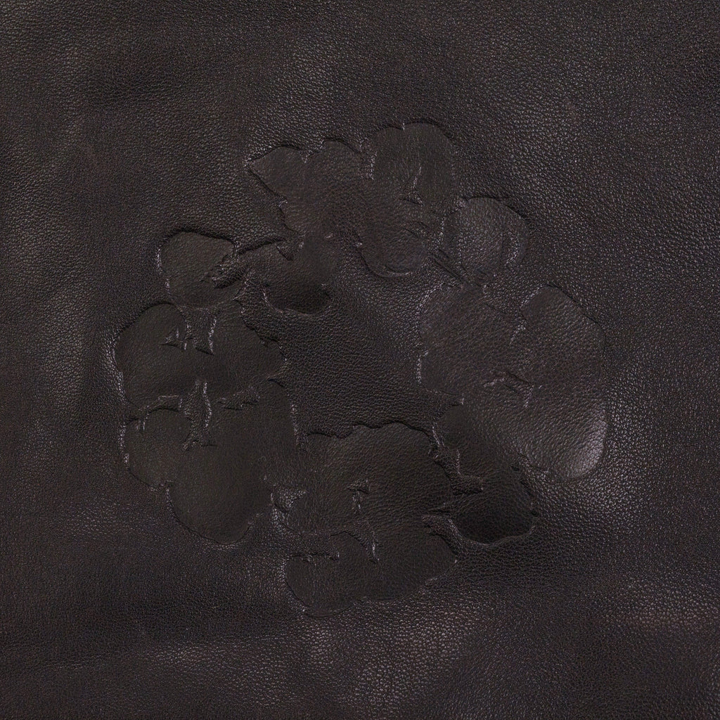Black Oakland Wreath Winter Leather Coat