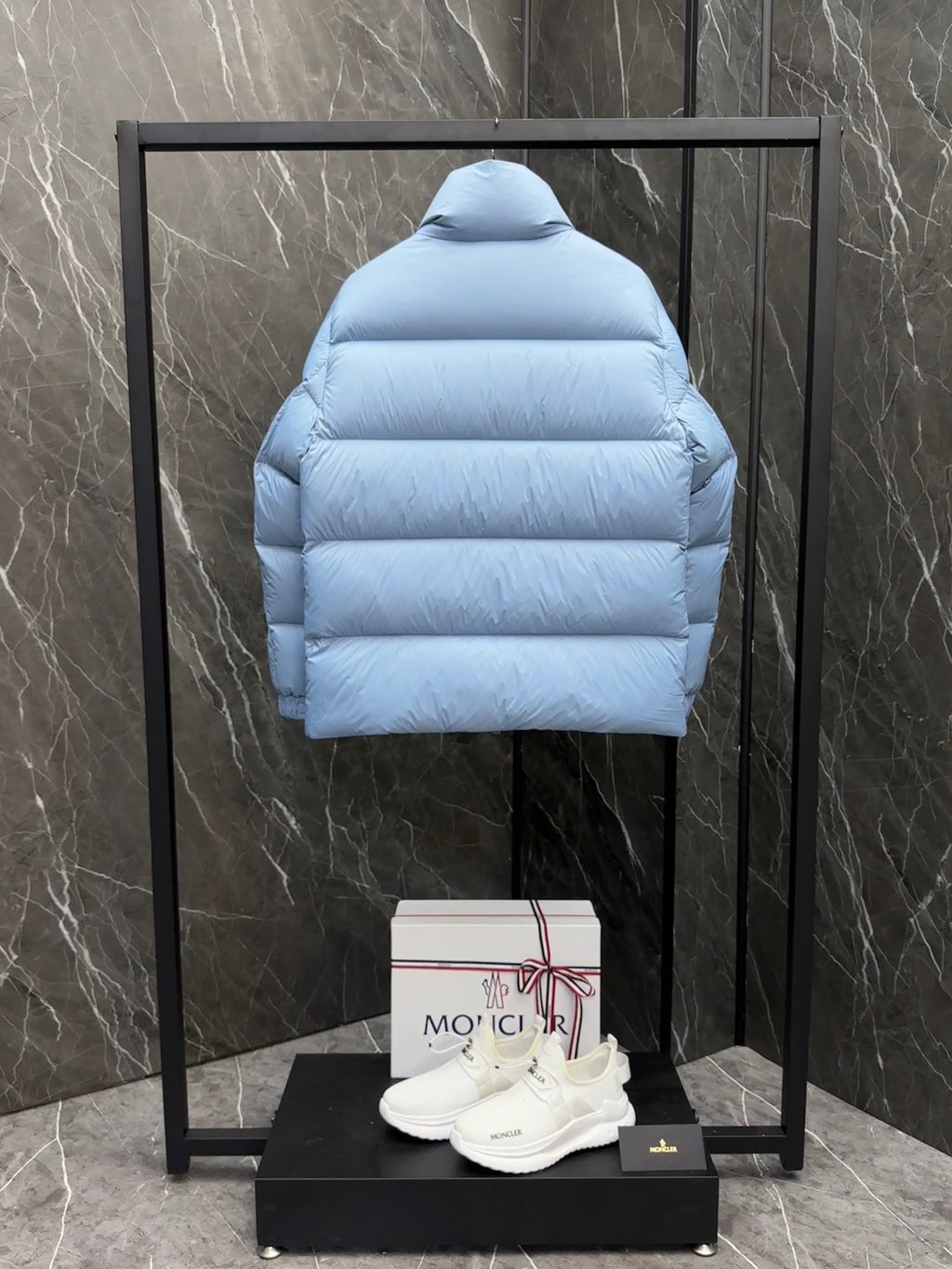 Moncler Oversized Badge Stand Collar Down Jacket (Unisex)