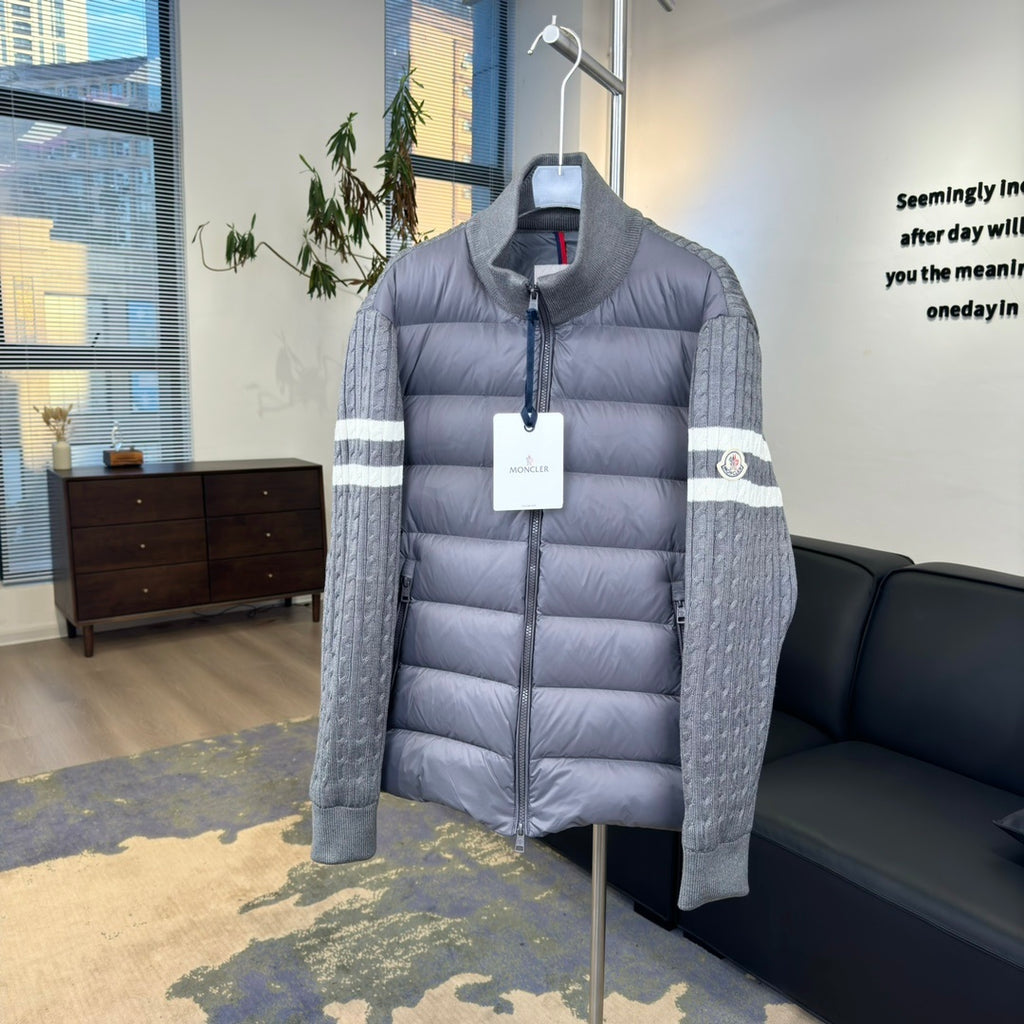 Moncler Knit-Sleeve Down Jacket (Unisex)