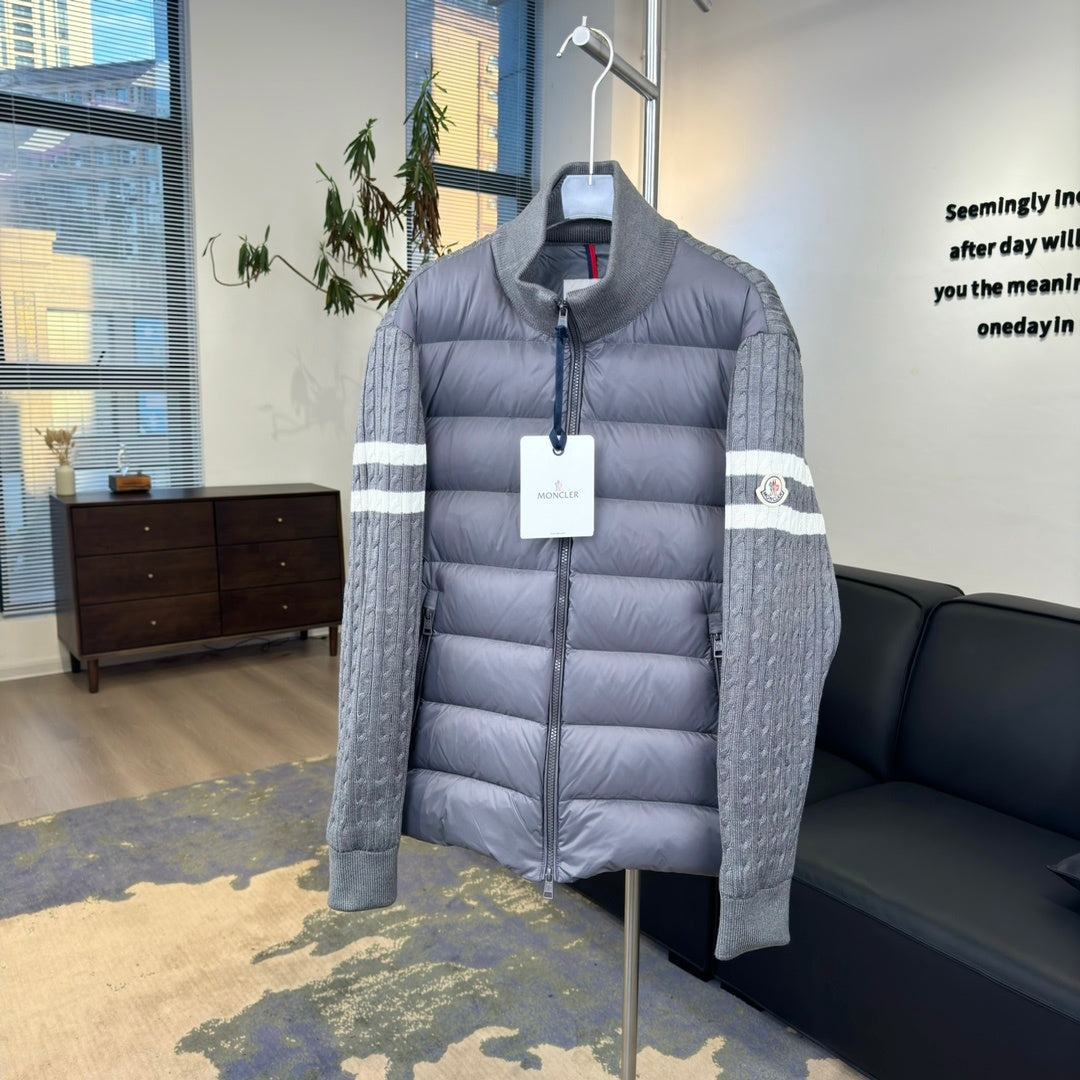 Moncler Knit-Sleeve Down Jacket (Unisex)