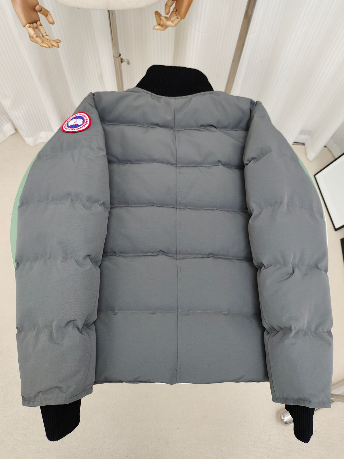 Canada Goose Colorblock Puffer Bomber – Gray / Mint (Unisex)