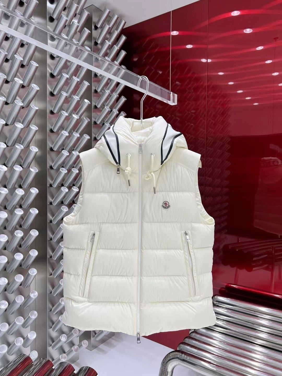 Moncler Logo Hooded Down Vest