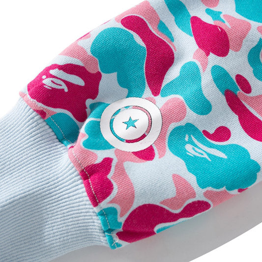 BAPE Miami City Pink Blue Camo Shark Hoodie
