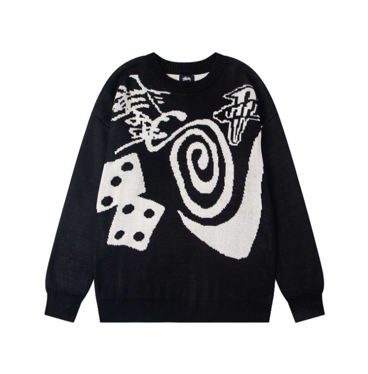 Mens Graphic Knit Sweater