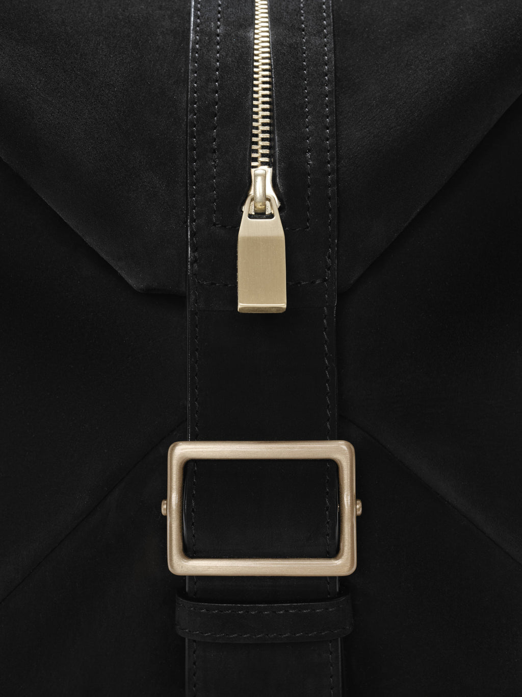 Large Leather Belted Duffle