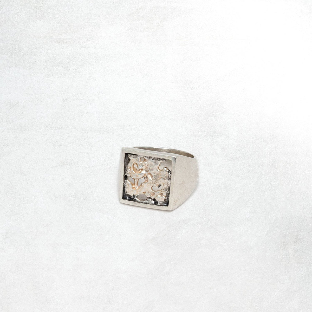 Heresy Corrosion Ring: Oxidised Silver