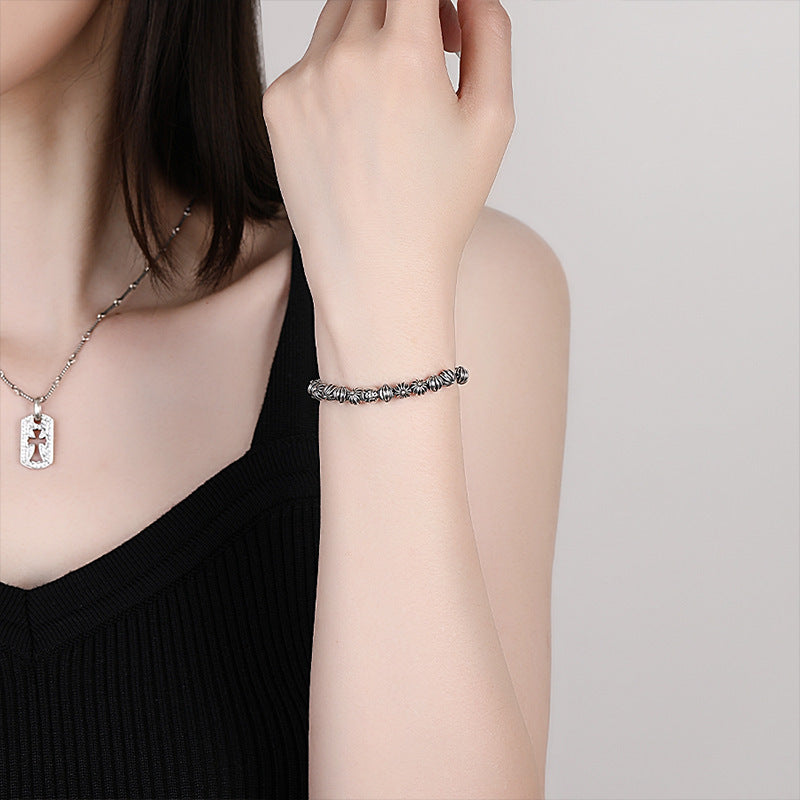 Chrome Hearts Cross Ball Flower Ball Bracelet