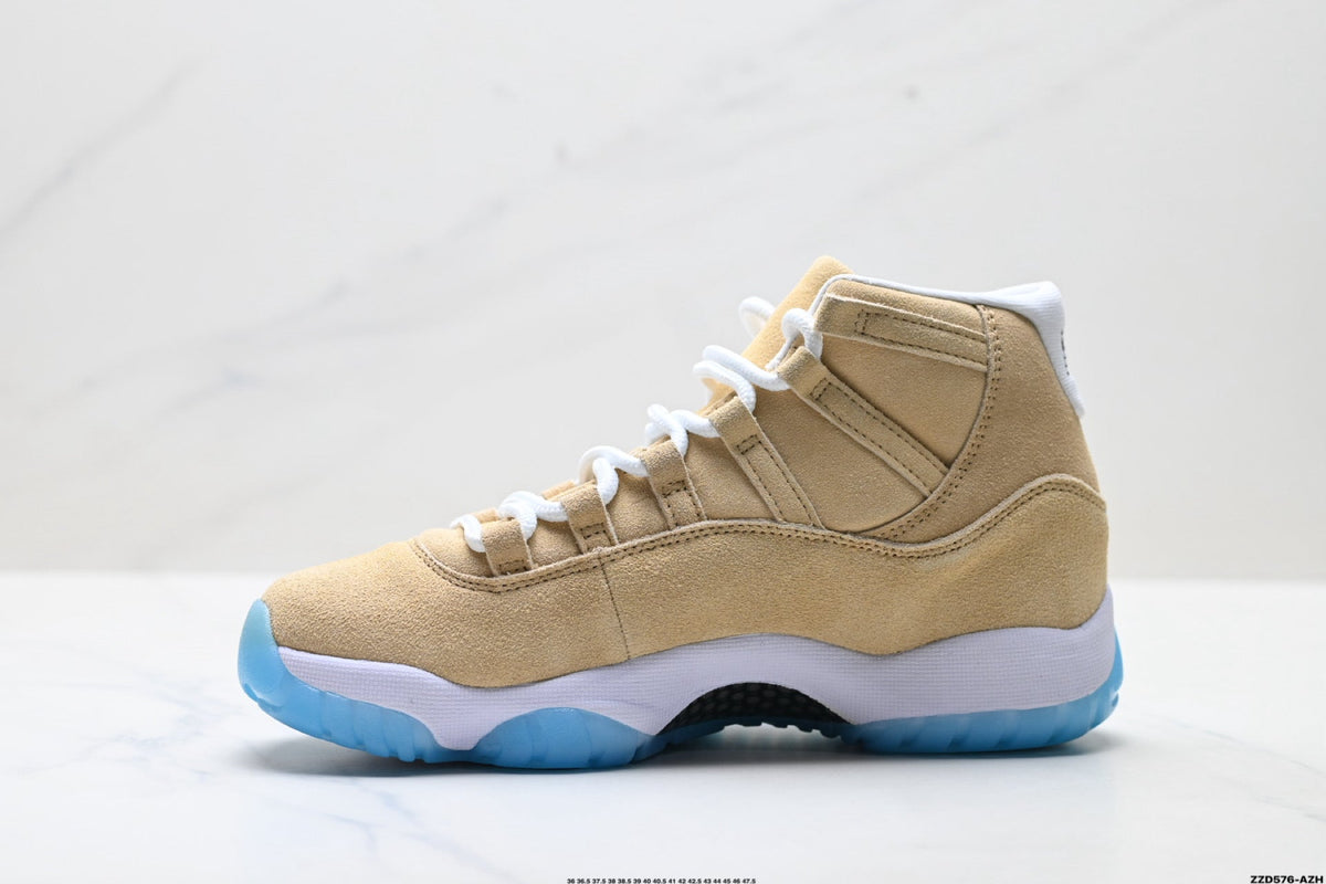 Air Jordan 11 Retro Tan and University Blue Unisex Sneakers Style 08