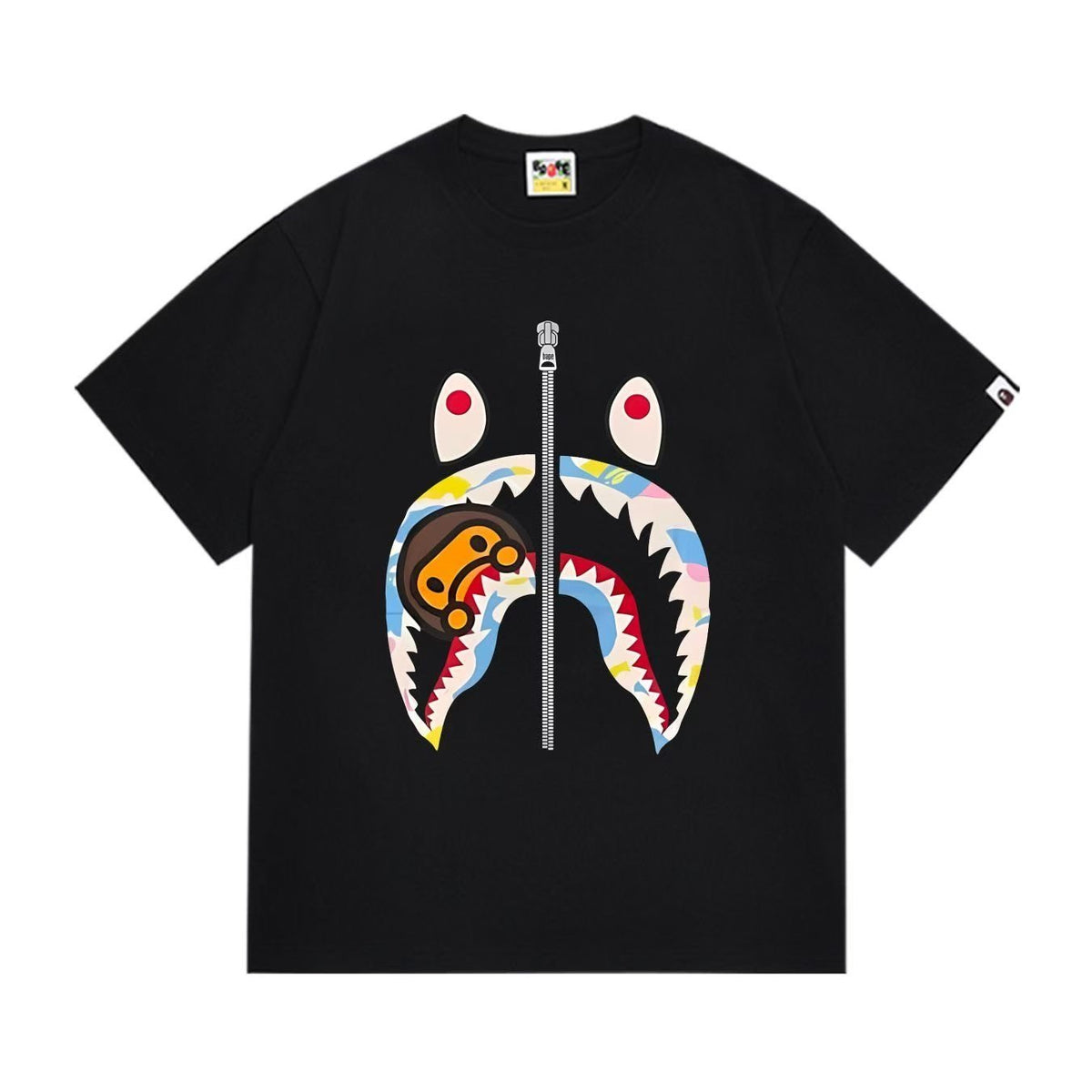 BAPE Shark Zipper Graphic T-Shirt