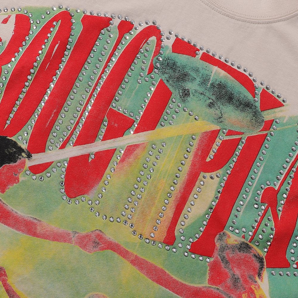 Rough Play Desert Cactus Rhinestone Graphic T-Shirt