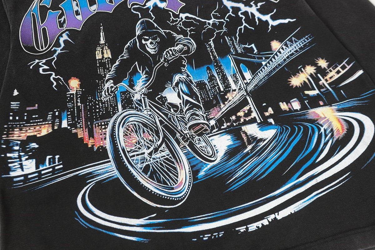 Godspeed Biker City Graphic Long-Sleeve T-Shirt