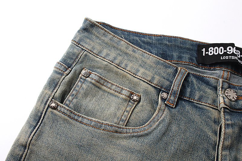 LOSTSHDWS Floral Applique Light Blue Flare Jeans