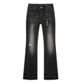 Purple Brand Black Washed Flare Jeans