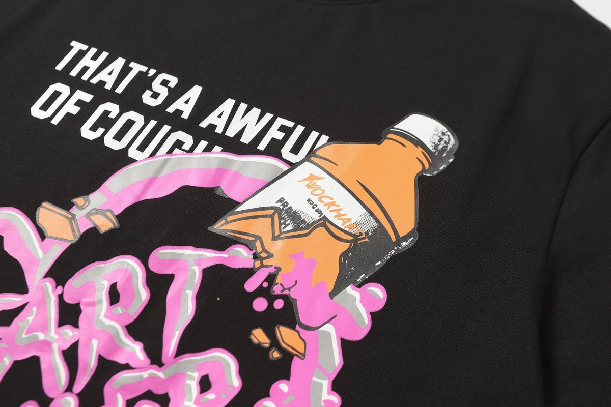 THAT'S A AWFUL LOT OF COUGH SYRUP Front & Back Graphic Short-Sleeve T-Shirt