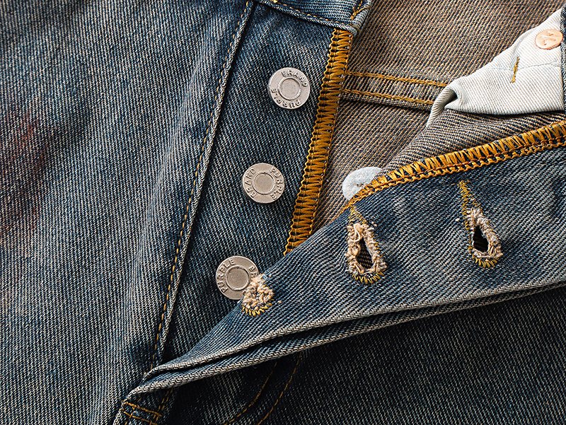Purple Brand Distressed Blue Jeans