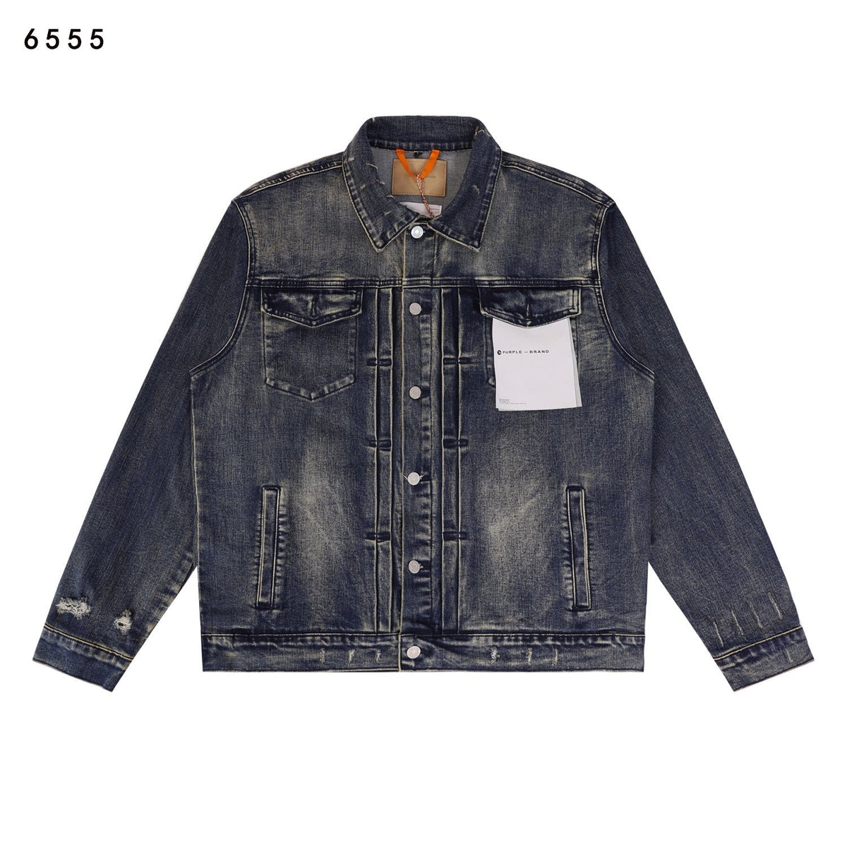 Purple Brand Bandana Trucker Denim Jacket