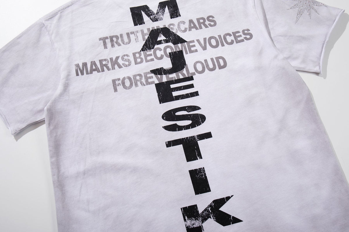 MAJESTIK Rhinestone Graphic Short-Sleeve T-Shirt