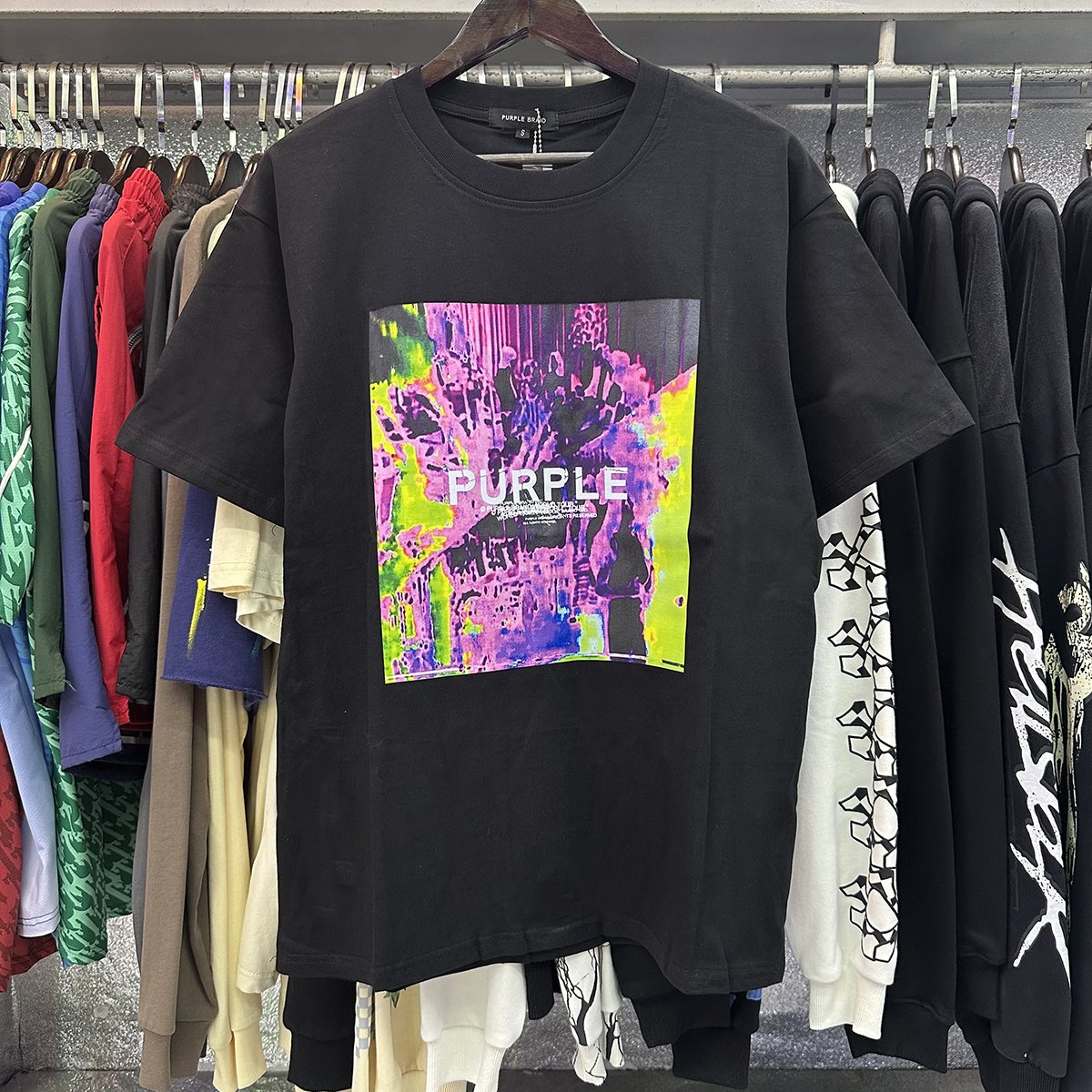 Purple Brand Abstract Graphic T-Shirt