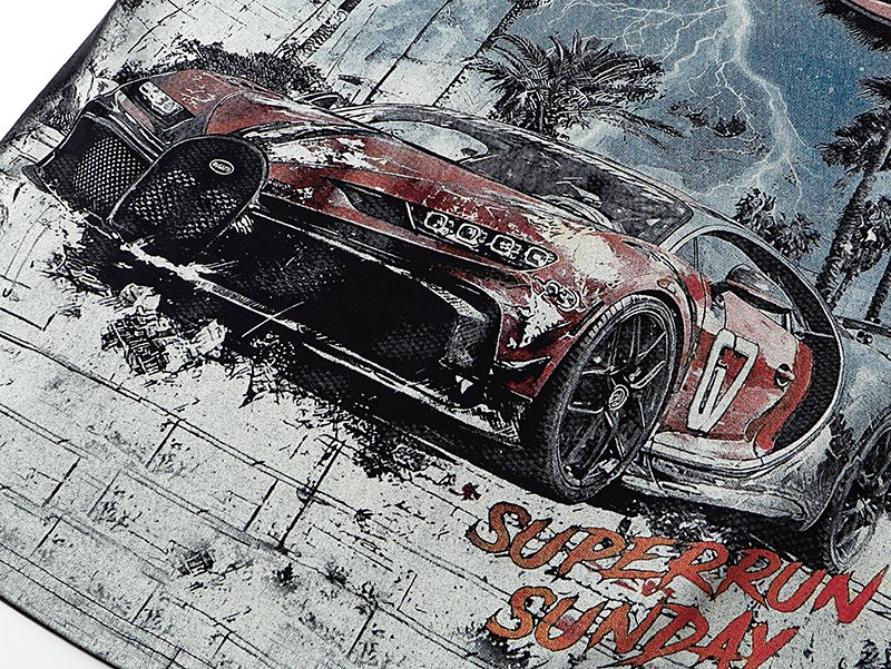Godspeed Super Run Sunday Car Graphic Short-Sleeve T-Shirt