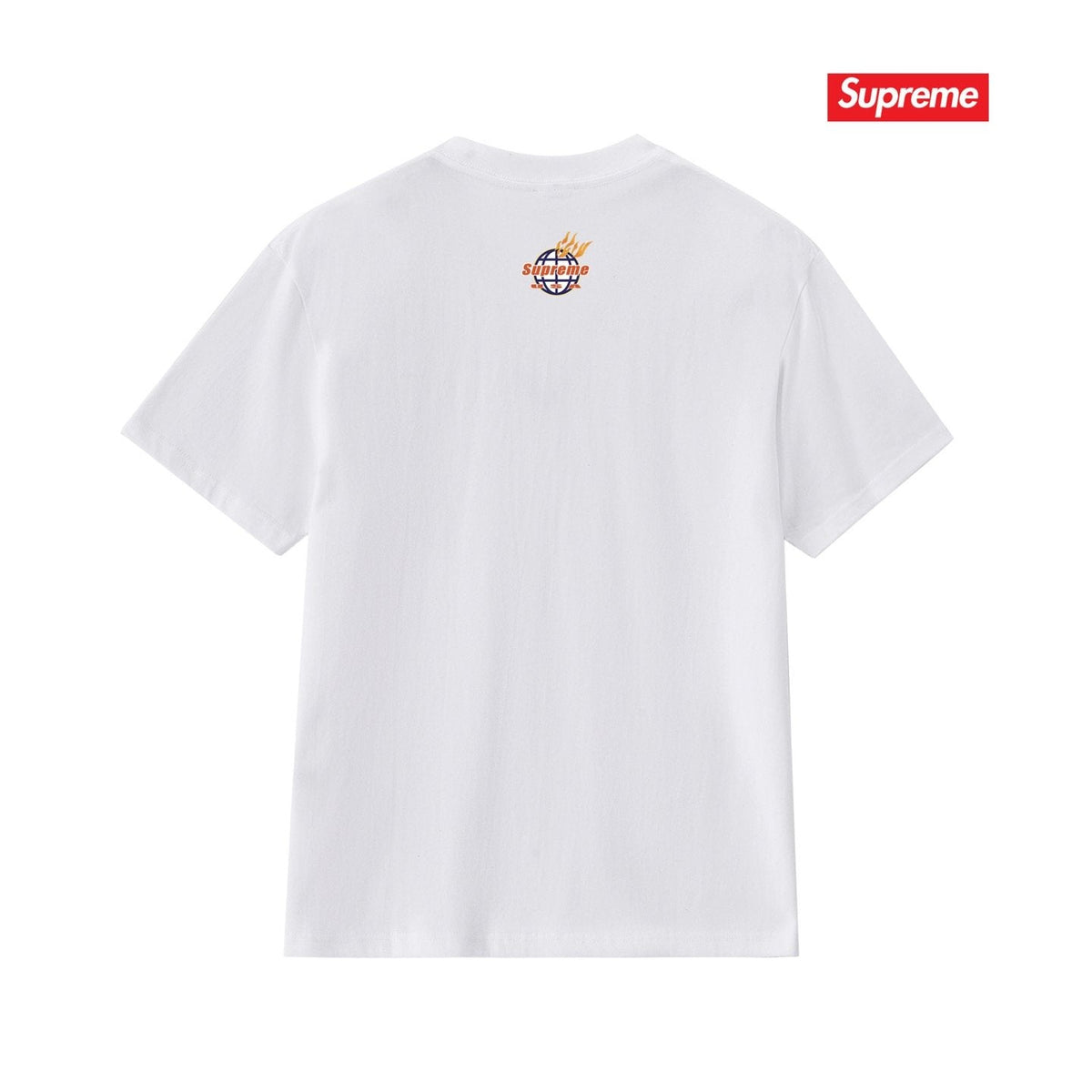 Supreme Flame Globe Graphic Short-Sleeve T-Shirt
