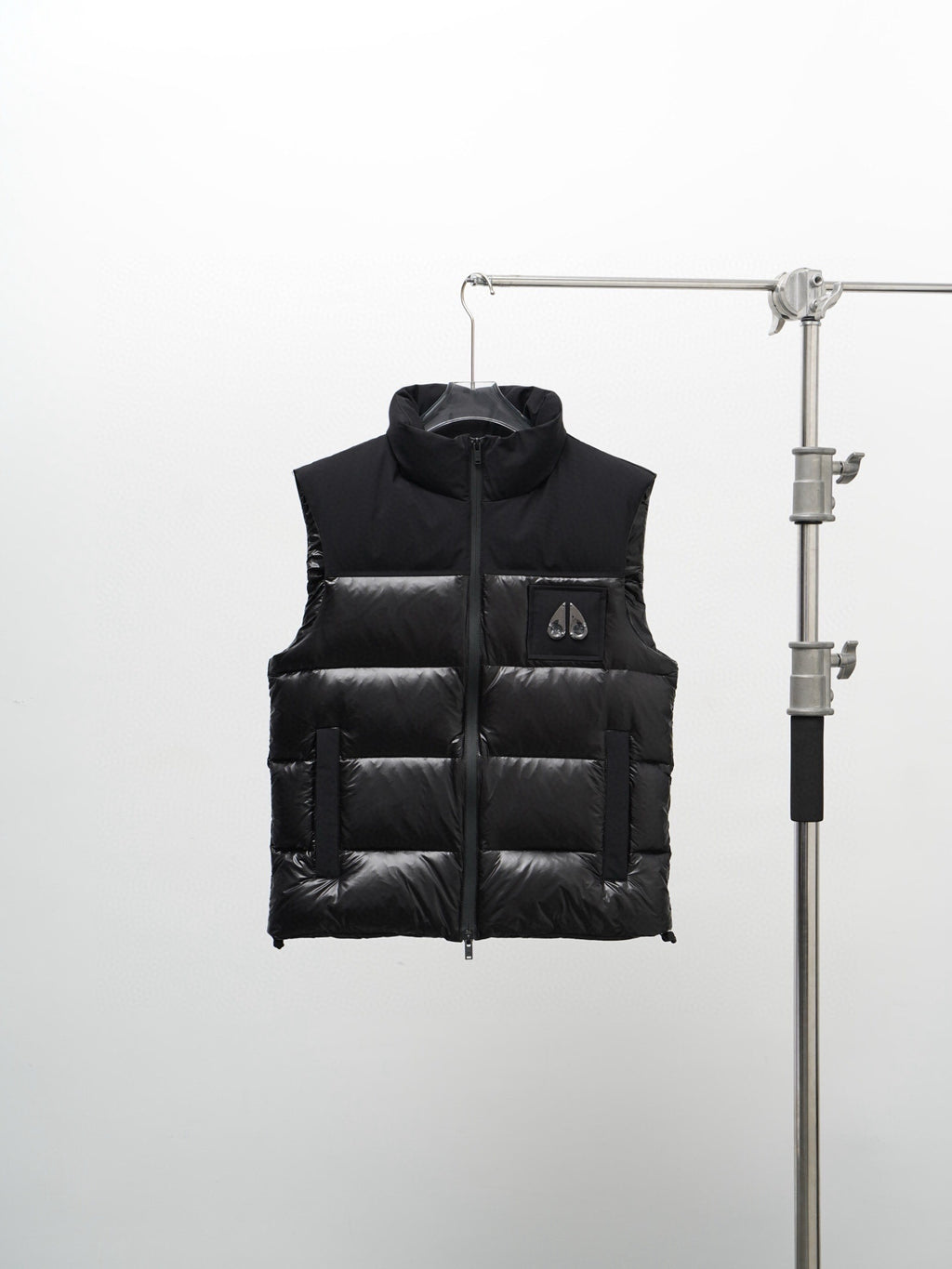 Moose Knuckles Two-Tone Down Vest — White & Black