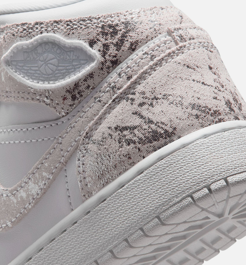 Air Jordan 1 Mid SE Big Kids' Lifestyle Shoes - White/Field Silver