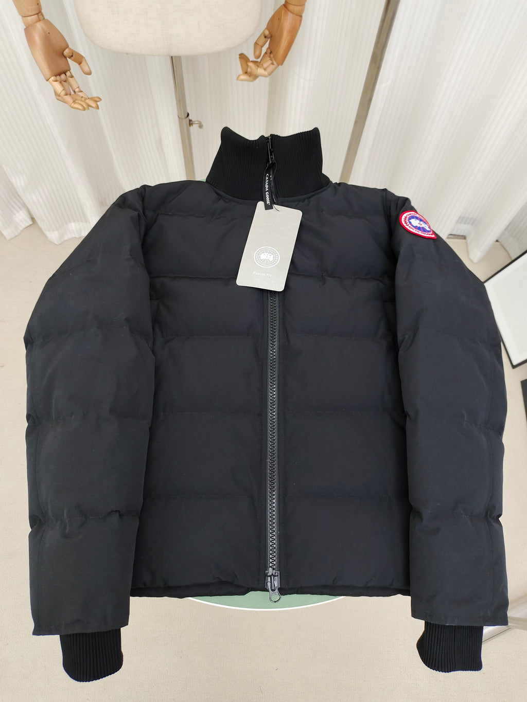 Canada Goose Colorblock Puffer Bomber – Gray / Mint (Unisex)