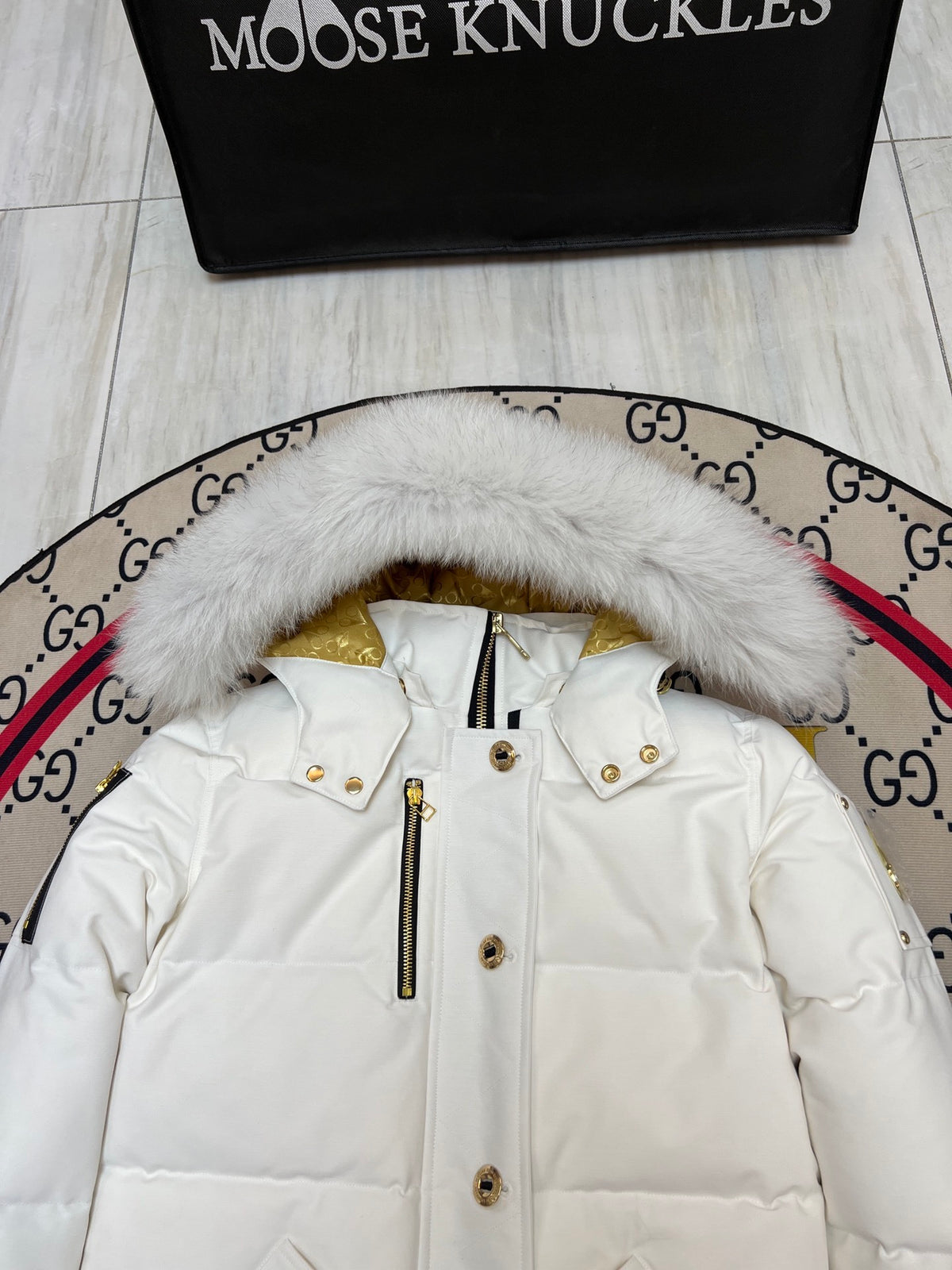 Moose Knuckles Women's Fur-Trim Snap-Front Down Jacket