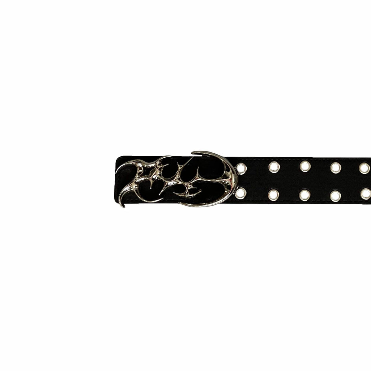 PCCVISION Logo Leather Belt Detachable Buckle Punk Rivet Waist Belt