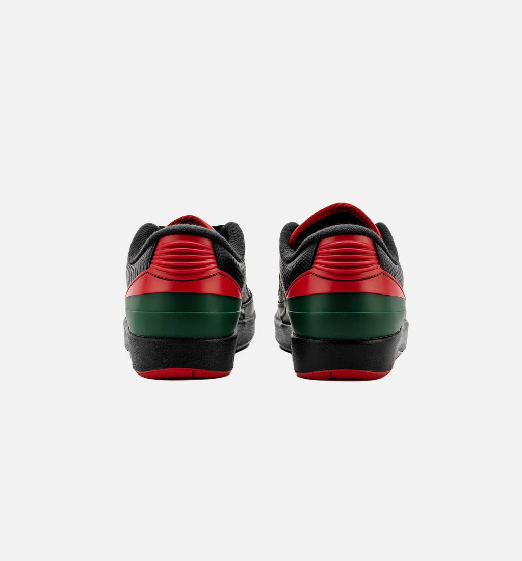 Air Jordan 2 Retro Low Christmas Grade School – Black/Fire Red/Cement Grey