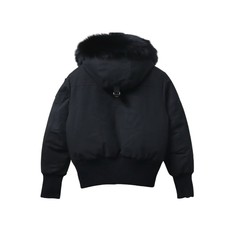 Moose Knuckles Gold Debbie Bomber Down Jacket – Black