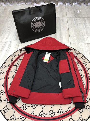 Canada Goose Hooded Down Jacket – Red (Unisex)