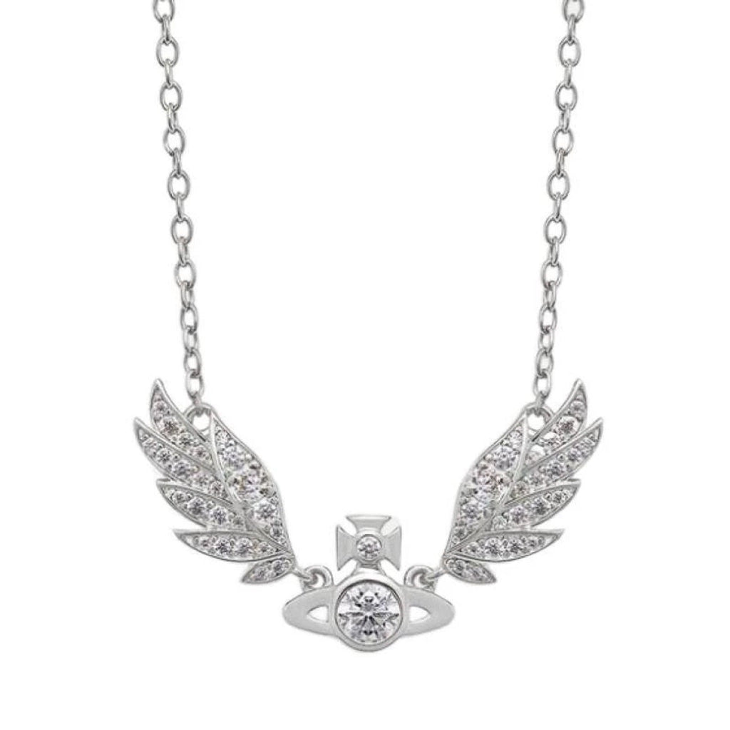Vivienne Westwood Style Angel Wing Orb Necklace