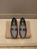 Dior Men's Patterned Vamp Buckle Loafers