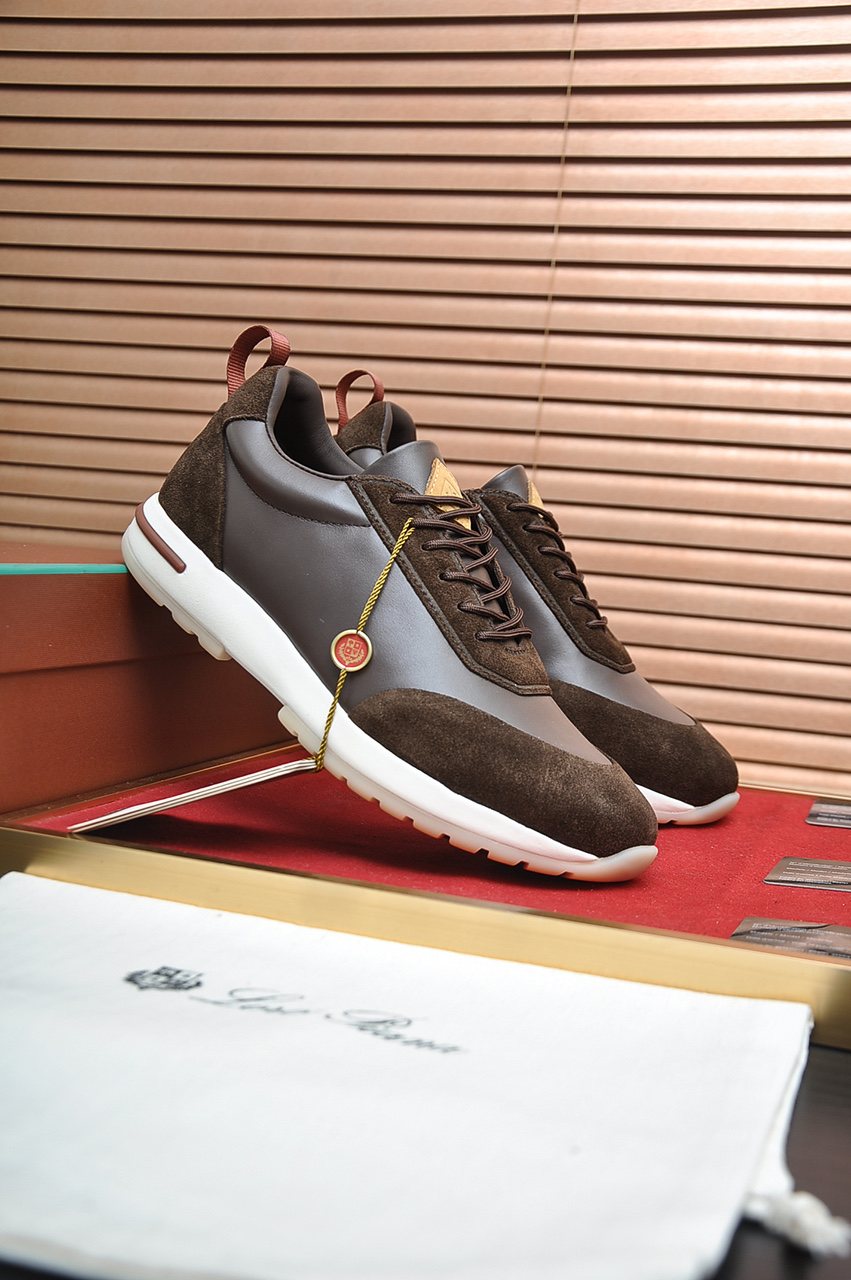 Loro Piana Paneled Lace-Up Sneakers