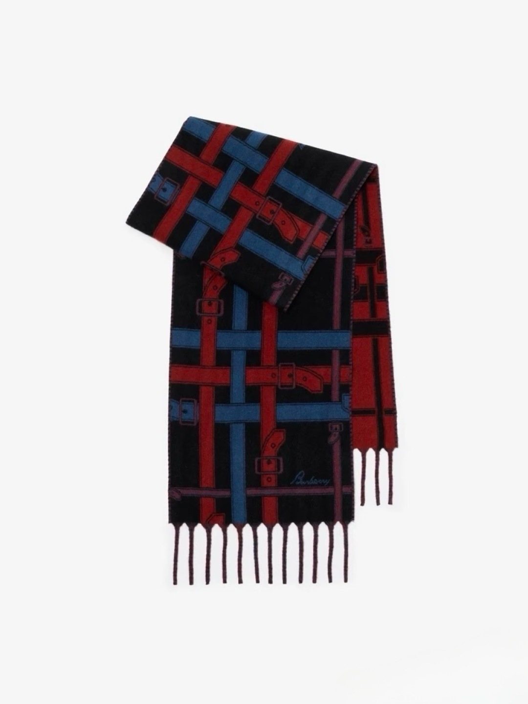 Burberry Geometric Fringed Scarf