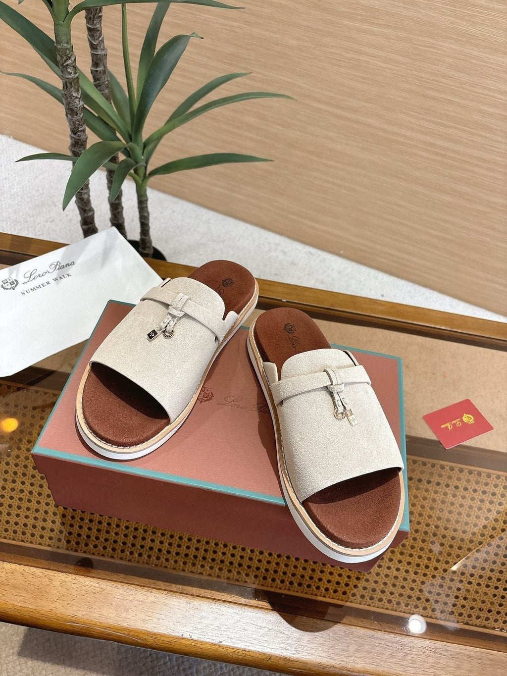 Loro Piana Men's Crisscross Slide Sandals - Open Toe And Open Back
