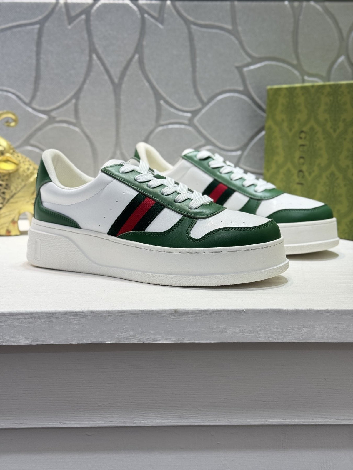 Gucci Web Stripe Low-Top Sneakers
